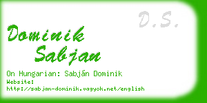 dominik sabjan business card